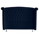 Ver imagem 3 de Kit de Quarto Cabeceira de Cama Box e Calçadeira Baú Toquio Casal Queen 160 Cm Suede Azul Marinho