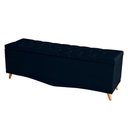 Ver imagem 5 de Kit de Quarto Cabeceira de Cama Box e Calçadeira Baú Toquio Casal Queen 160 Cm Suede Azul Marinho
