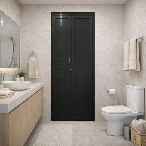 Porta Camarão Lambril Alumínio Preto 210x100 Lado Esquerdo