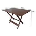 Ver imagem 3 de Mesa Retangular Dobrável Bar 120x70 Madeira Maciça - Imbuia