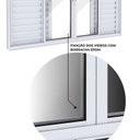 Ver imagem 4 de Janela Veneziana de Alumínio 4 Folhas Móveis e 2 Folhas Fixas 120x150cm Lucasa Ideale Branco