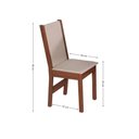 Ver imagem 6 de Conjunto Mesa Luiza Retangular Café Demolição com 6 Cadeiras Melina Asgard Bege Naturalle e Off
