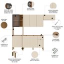 Ver imagem 3 de Cozinha Compacta Balcão sem Tampo Laura Plus Soft/freijó Z06 - Mpozenato