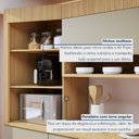 Ver imagem 6 de Cozinha Completa Modulada 3 Peças 4 Portas 3 Gavetas Torre Angular 100% MDF Realeza Premium Bege/Carvalho/Greige