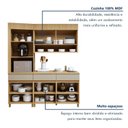 Ver imagem 5 de Cozinha Completa Modulada 3 Peças 4 Portas 3 Gavetas Torre Angular 100% MDF Realeza Premium Bege/Carvalho/Greige