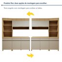 Ver imagem 7 de Cozinha Completa Modulada 3 Peças 4 Portas 3 Gavetas Torre Angular 100% MDF Realeza Premium Bege/Carvalho/Greige