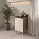 Ver imagem 5 de Balcão com Tampo 1 Porta MDF 40 cm Kali 1221822 Carvalho Toq Bianco Nicioli