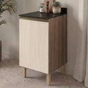 Ver imagem 2 de Balcão com Tampo 1 Porta MDF 40 cm Kali 1221822 Carvalho Toq Bianco Nicioli