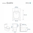 Ver imagem 3 de Assento Sanitário Poliéster Quadra Branco para vaso Deca 6lpf
