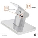 Ver imagem 5 de Acabamento de Misturador Monocomando para Chuveiro Quadrado Purangi Pingoo.casa - Prata