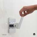 Ver mais imagens de Acabamento de Misturador Monocomando para Chuveiro Quadrado Purangi Pingoo.casa - Prata