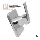 Ver imagem 6 de Acabamento de Misturador Monocomando para Chuveiro Quadrado Purangi Pingoo.casa - Prata