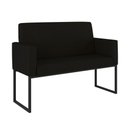Ver imagem 7 de Kit Sofá 2 Lugares + 2 Poltronas para Recepção Sala Balaqui Cor:preto Preto