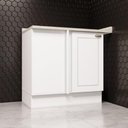 Ver imagem 1 de Balcão Canto Americana Henn com Tampo Mdf Henn 94 Cm Branco/calcare