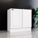 Ver imagem 2 de Balcão Canto Americana Henn com Tampo Mdf Henn 94 Cm Branco/calcare