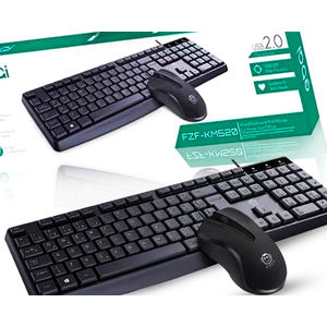 Kit Teclado e Mouse com Fio Usb 1200dpi Abnt2 Ebai - Fzf-km520