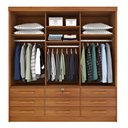 Ver imagem 3 de Guarda Roupa Roupeiro Casal Chicago 3 Portas com Espelho Cinamomo - Tcil