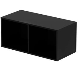 Nicho Duplo Horizontal para Lp Vinil em Mdf Preto - 2