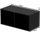 Ver imagem 3 de Nicho Duplo Horizontal para Lp Vinil em Mdf Preto