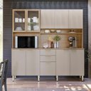 Ver imagem 4 de Armario de Cozinha Amora com 10 Portas e 2 Gavetas Amendola/nude Prime Tx