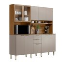 Ver imagem 1 de Armario de Cozinha Amora com 10 Portas e 2 Gavetas Amendola/nude Prime Tx