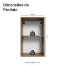 Ver imagem 2 de Armário Aéreo para Quarto 40 cm 1 Porta Rustic Neo Madesa