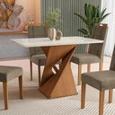 Ver imagem 3 de Conjunto Sala de Jantar Luna Kappesberg 4 Cadeiras Veludo Titanio