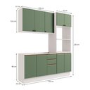 Ver imagem 4 de Cozinha Compacta Celeste Kappesberg 100% Mdf Branco/verde 190cm