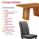 Ver imagem 7 de Mesa de Jantar Carolina 180cm Tampo MDF Canto Copo Laminado com 6 Cadeiras Lorena