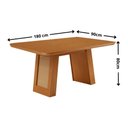 Ver imagem 4 de Mesa de Jantar Carolina 180cm Tampo MDF Canto Copo Laminado com 6 Cadeiras Lorena