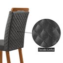 Ver imagem 5 de Mesa de Jantar Carolina 180cm Tampo MDF Canto Copo Laminado com 6 Cadeiras Lorena