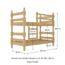 Ver imagem 4 de Beliche Madeira Maciça - Vira 2 Camas - para Colchão 78/88 X 188cm Porto Multimóveis Cr4138