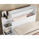 Ver imagem 2 de Bicama Auxiliar Solteiro Isa Branca com Prateleira, Gavetas e Baú