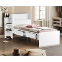 Ver imagem 3 de Bicama Auxiliar Solteiro Isa Branca com Prateleira, Gavetas e Baú