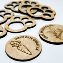 Ver imagem 3 de Kit 28 Patinhas de Coelho + 2 Frases em Mdf Decoração Páscoa