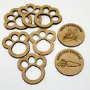 Ver imagem 2 de Kit 28 Patinhas de Coelho + 2 Frases em Mdf Decoração Páscoa