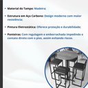 Ver imagem 3 de Conjunto Mesa Alta Bar Bistrô Redonda Imbuia 4 Banquetas Estofado Industrial Don Castro Decor
