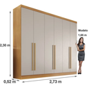 Ver imagem 2 de Guarda Roupa Casal 6 Pts 100% Mdf Gramado - Móveis Valverde