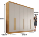 Ver imagem 2 de Guarda Roupa Casal 6 Pts 100% Mdf Gramado - Móveis Valverde