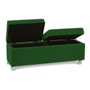 Ver imagem 1 de Recamier com Rodinhas Madri 1,20m Suede Verde - Inova Decorações