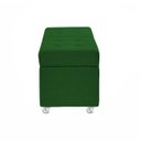 Ver imagem 4 de Recamier com Rodinhas Madri 1,20m Suede Verde - Inova Decorações