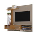 Ver imagem 1 de Home Painel Suspenso Carla para Sala Espelho Decorativo TV 55 Polegadas Fendi/ Naturale