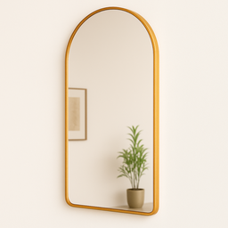 Espelho Grande com Moldura Metal Corpo Inteiro Decorativo 115x60cm Bronze - 4