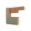 Ver imagem 3 de Cozinha Completa 5 Peças Botanic 2 Aéreos 1 Balcão 1 Paneleiro 1 Complemento M659 Nogueira Fendi