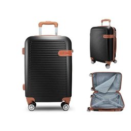 01 Mala Rodinha 360 Preta Jacki a Bordo Aceito (anac) com 4 Rodinhas - 1