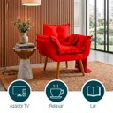 Ver imagem 5 de Kit 2 Poltronas Decorativas Reforçada para Sala Alice para Recepção Manicure Escritório Suede