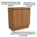 Ver imagem 3 de Balcao Tampo Cooktop 2 Portas 80 Cm Maxxi G744 Kappesberg Canela