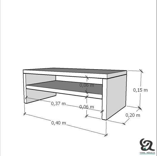 Suporte Monitor Mdf Base Notebook Mesa Escritório Compacta - 4