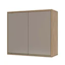 Ver imagem 1 de Armário Cozinha Aéreo de Parede 2 Portas 80 - Módulo Cozinha Mel - Luciane:Graff