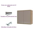 Ver imagem 4 de Armário Cozinha Aéreo de Parede 2 Portas 80 - Módulo Cozinha Mel - Luciane:Graff